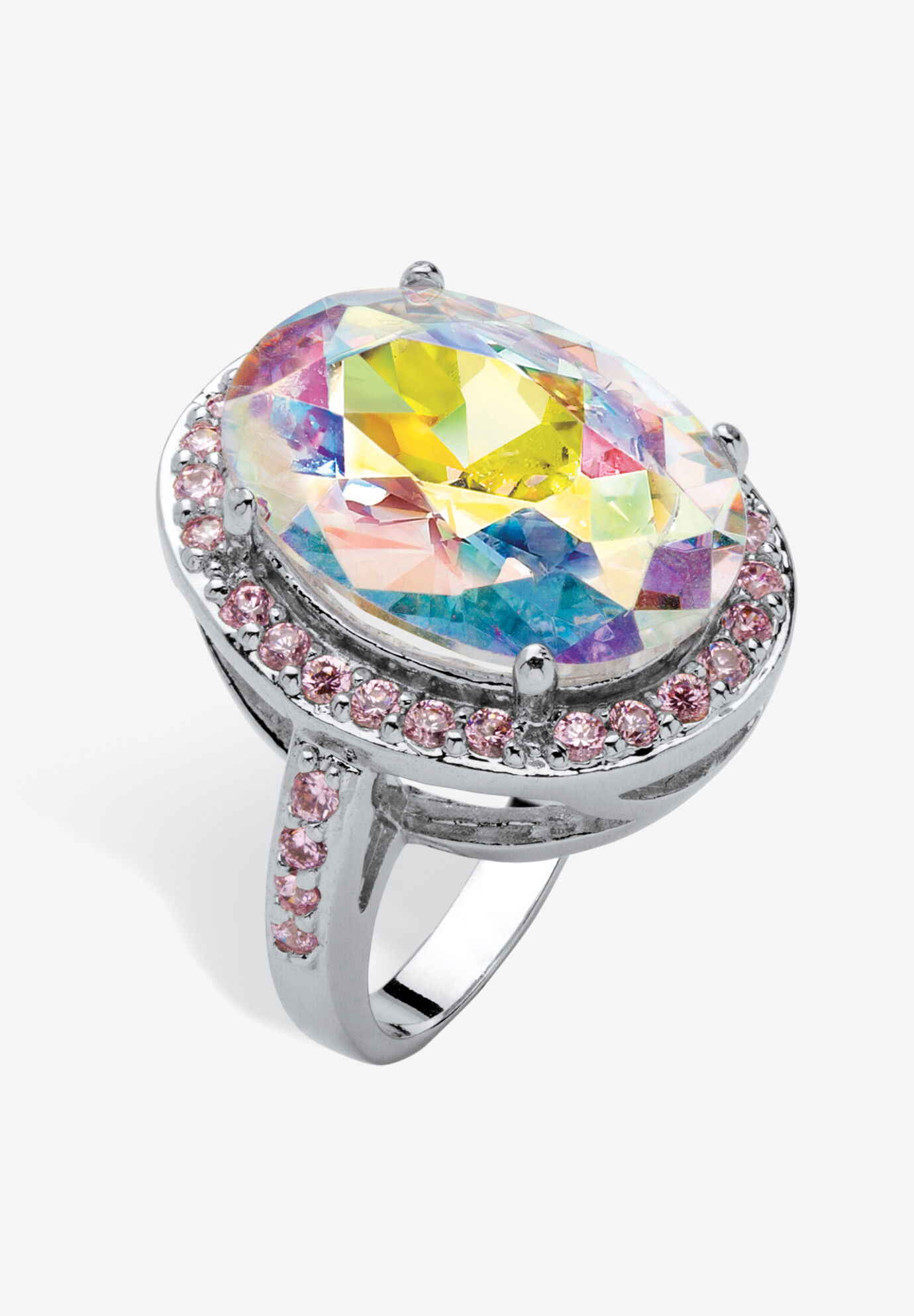 Jewelry | Gold Tone Ring With Aurora Borealis Stone 1825 | Poshmark